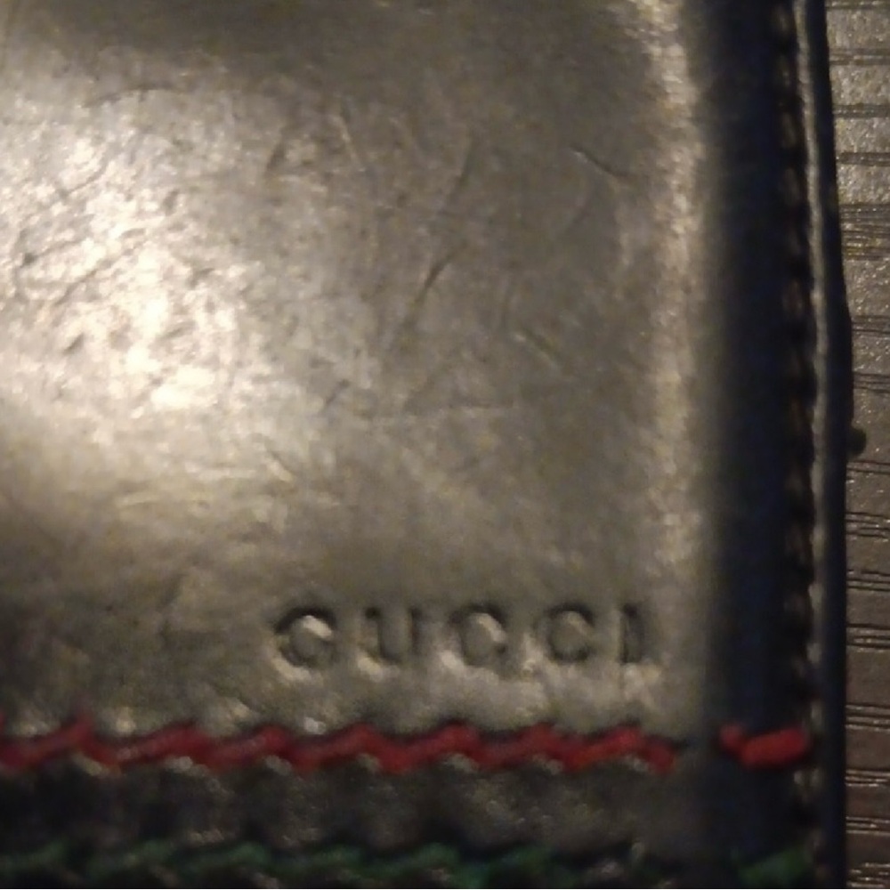 Gucci Vintage Black Leather
Unisex Wallet with Red and Green
Stitching (EUC) - Picture 2 of 14